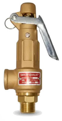 Automa safety valve 150psi, lever-type, bronze body for air compressors and air receiver tanks in Malaysia
