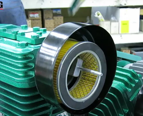 New original Fusheng air filter element inserted into its housing, ready to be sealed with the cover.