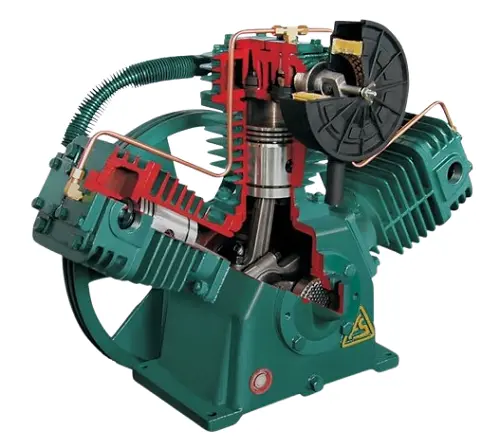 Internal components of Fusheng piston air compressor – spare parts view