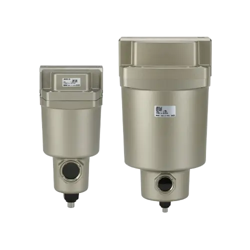 SMC AM series mist separators for removing oil mist and fine particles in compressed air systems